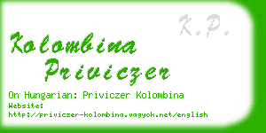 kolombina priviczer business card